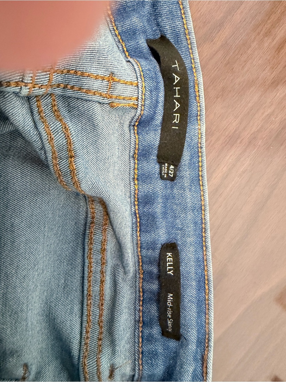 Tahari Kelly Light Blue High Rise Jeans